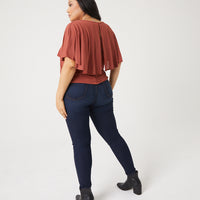 Curve Layered Ruffle Top Plus Size Tops -2020AVE