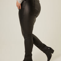 Curve Faux Leather Pants Plus Size Bottoms -2020AVE