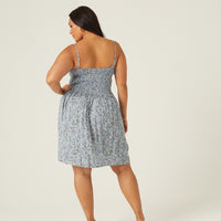 Curve Floral Mini Sundress Plus Size Dresses -2020AVE
