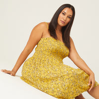 Curve Floral Mini Sundress Plus Size Dresses -2020AVE