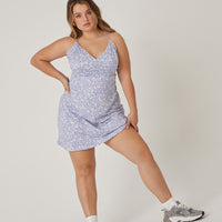 Curve Floral Stretch Mini Dress Plus Size Dresses -2020AVE