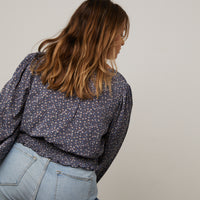 Curve Floral Surplice Top Plus Size Tops -2020AVE