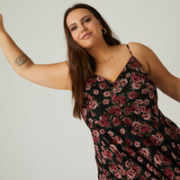 Curve Floral Sweetheart Dress Plus Size Dresses -2020AVE
