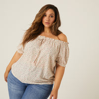 Curve Flowy Floral Blouse Plus Size Tops -2020AVE