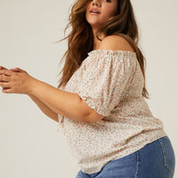 Curve Flowy Floral Blouse Plus Size Tops -2020AVE