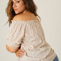 Curve Flowy Floral Blouse Plus Size Tops -2020AVE