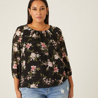 Curve Flowy Floral Top Plus Size Tops -2020AVE