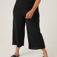 Curve Flowy Woven Pants Plus Size Bottoms -2020AVE