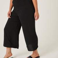 Curve Flowy Woven Pants Plus Size Bottoms -2020AVE