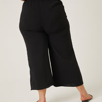 Curve Flowy Woven Pants Plus Size Bottoms -2020AVE
