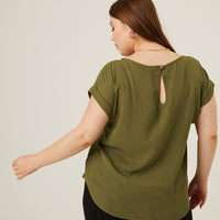 Curve Flowy Woven Tee -2020AVE