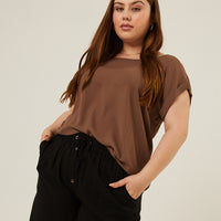 Curve Flowy Woven Tee -2020AVE