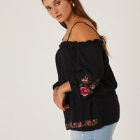 Curve Friday Afternoon Embroidered Blouse Plus Size Tops -2020AVE