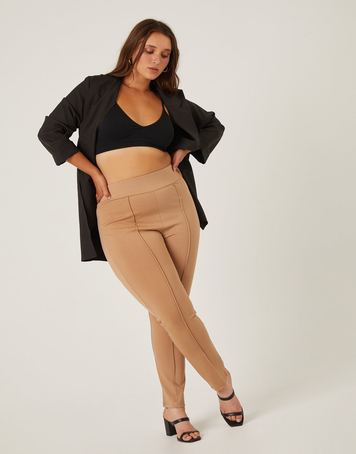 Plus Size Front Seam Stretch Pants – 2020AVE