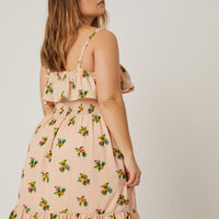 Curve Fruit Pattern Sundress Plus Size Dresses -2020AVE