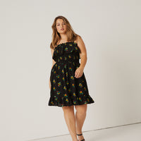Curve Fruit Pattern Sundress Plus Size Dresses -2020AVE
