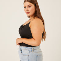 Curve Gathered Bust Tank Plus Size Tops -2020AVE