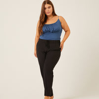 Curve Gathered Bust Tank Plus Size Tops -2020AVE