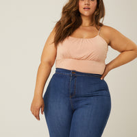 Curve Gathered Tank Plus Size Tops -2020AVE