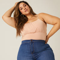 Curve Gathered Tank Plus Size Tops -2020AVE