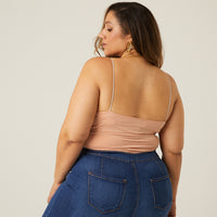 Curve Gathered Tank Plus Size Tops -2020AVE