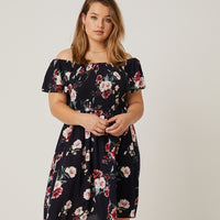 Curve Gauzy Floral Sundress Plus Size Dresses -2020AVE