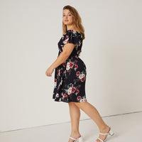 Curve Gauzy Floral Sundress Plus Size Dresses -2020AVE