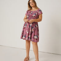 Curve Gauzy Floral Sundress Plus Size Dresses -2020AVE