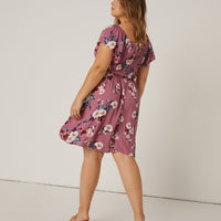 Curve Gauzy Floral Sundress Plus Size Dresses -2020AVE