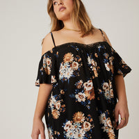 Curve Gauzy Floral Top Plus Size Tops -2020AVE