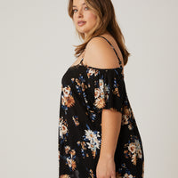 Curve Gauzy Floral Top Plus Size Tops -2020AVE