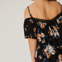 Curve Gauzy Floral Top Plus Size Tops -2020AVE
