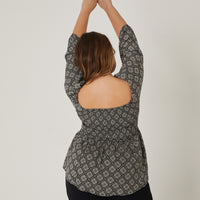 Curve Geometric Boho Patterned Top Plus Size Tops -2020AVE