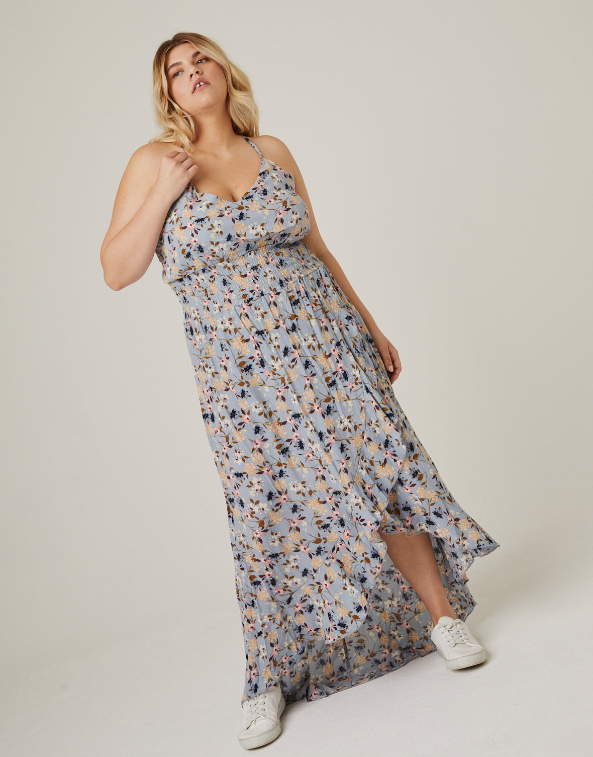 Plus Size High Low Floral Ruffle Dress 2020AVE Plus Size High Low Floral Ruffle Dress 2020AVE