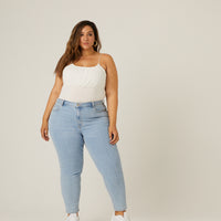 Curve High Rise Mom Jeans Plus Size Bottoms -2020AVE