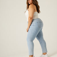 Curve High Rise Mom Jeans Plus Size Bottoms -2020AVE