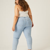 Curve High Rise Mom Jeans Plus Size Bottoms -2020AVE