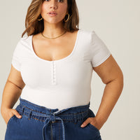 Curve Hook and Eye Top Plus Size Tops -2020AVE
