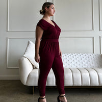 Curve Knit Sleeveless Jumpsuit Plus Size Rompers + Jumpsuits -2020AVE
