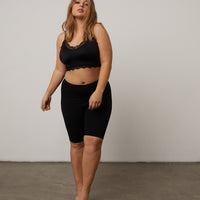 Curve Lace Trim Smooth Bralette Plus Size Intimates -2020AVE