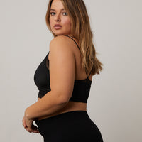 Curve Lace Trim Smooth Bralette Plus Size Intimates -2020AVE