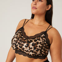Curve Lace Trim Smooth Bralette Plus Size Intimates Tan Plus Size One Size -2020AVE