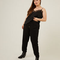 Curve Lace Trim Tank Plus Size Tops -2020AVE