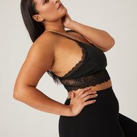 Curve Lacy Padded Bralette Plus Size Intimates -2020AVE