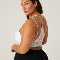 Curve Lacy Padded Bralette Plus Size Intimates -2020AVE