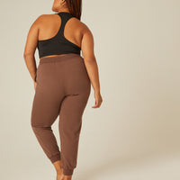 Curve Lightweight Stretch Knit Joggers Plus Size Bottoms -2020AVE