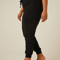 Curve Lightweight Stretch Knit Joggers Plus Size Bottoms -2020AVE