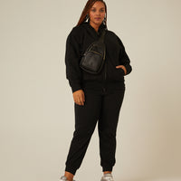 Curve Lightweight Stretch Knit Joggers Plus Size Bottoms -2020AVE