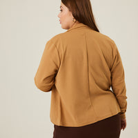 Curve Lightweight Zip Up Jacket Plus Size Outerwear -2020AVE