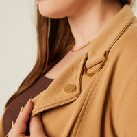 Curve Lightweight Zip Up Jacket Plus Size Outerwear -2020AVE